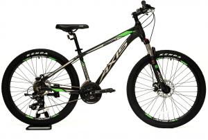 Велосипед AXIS 26 MD 21sp (Размер 15; Цвет Matte Black/Green)