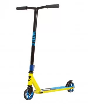 САМОКАТ ТРЮКОВЫЙ NOVATRACK WOLF EL 110A.WOLF BLACK LEMON