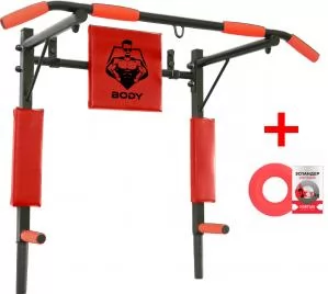 ТУРНИК 3 В 1 BODY GREAT (черный-красный)