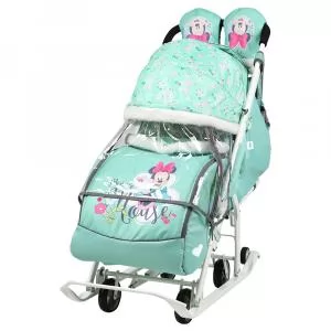 САНКИ-КОЛЯСКИ NIKA DISNEY BABY 2 (мятный Минни Маус)
