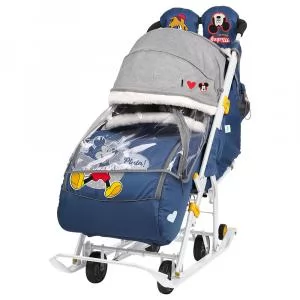САНКИ-КОЛЯСКИ NIKA DISNEY BABY 2 (синий Микки Маус)