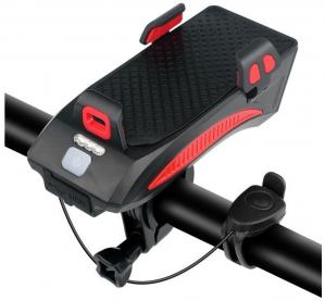 Фонарик + держатель + павербанк 4000 mAh черный