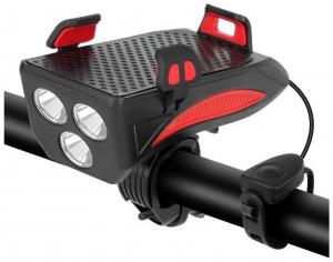 Фонарик + держатель + павербанк 4000 mAh черный