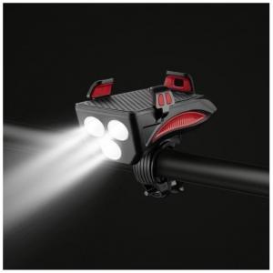 Фонарик + держатель + павербанк 4000 mAh черный