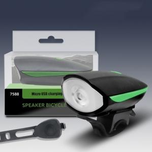 Фонарь велосипедный передний зарядка USB 7588