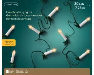 LED гирлянда 7,25м свечи 30шт 483298