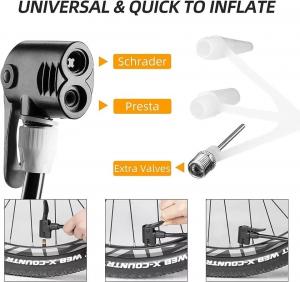 Насос Rockbros ножной сдвоенный с барометром