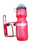 Бутылка с флягодержателем красная