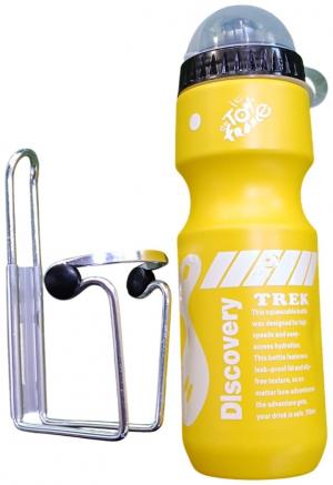 Бутылка с флягодержателем желтая