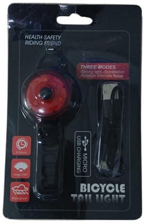 Фонарь велосипедный задний круглый