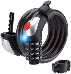 Замок Rockbros трос код четыре цифры 180 см