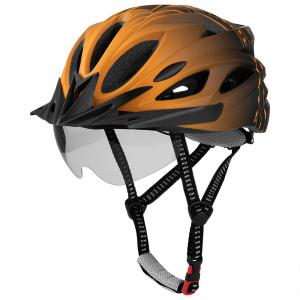 Шлем Eastinear с фонариком L 57-61 см Черный-Оранжевый