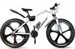 ВЕЛОСИПЕД FAT BIKE GREEN BIKE XS-003 на литых дисках D 26' Белый
